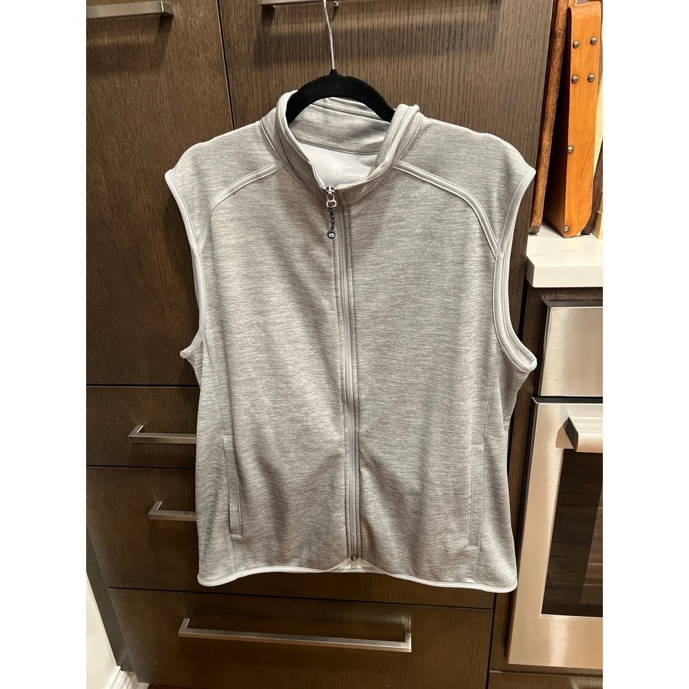 Southern Tide Baybrook heather grey vest men's large